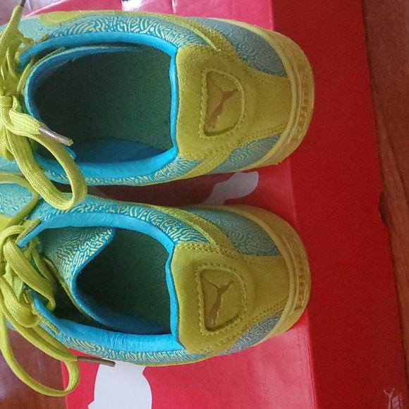 Puma X Solange Suede Classic Lines Sulphur Spring/Blue Atoll Sneakers 35801702 S - Picture 3 of 6